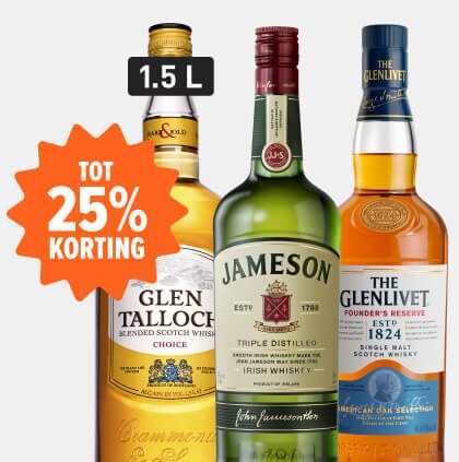 Whisky deals met korting tot 25%